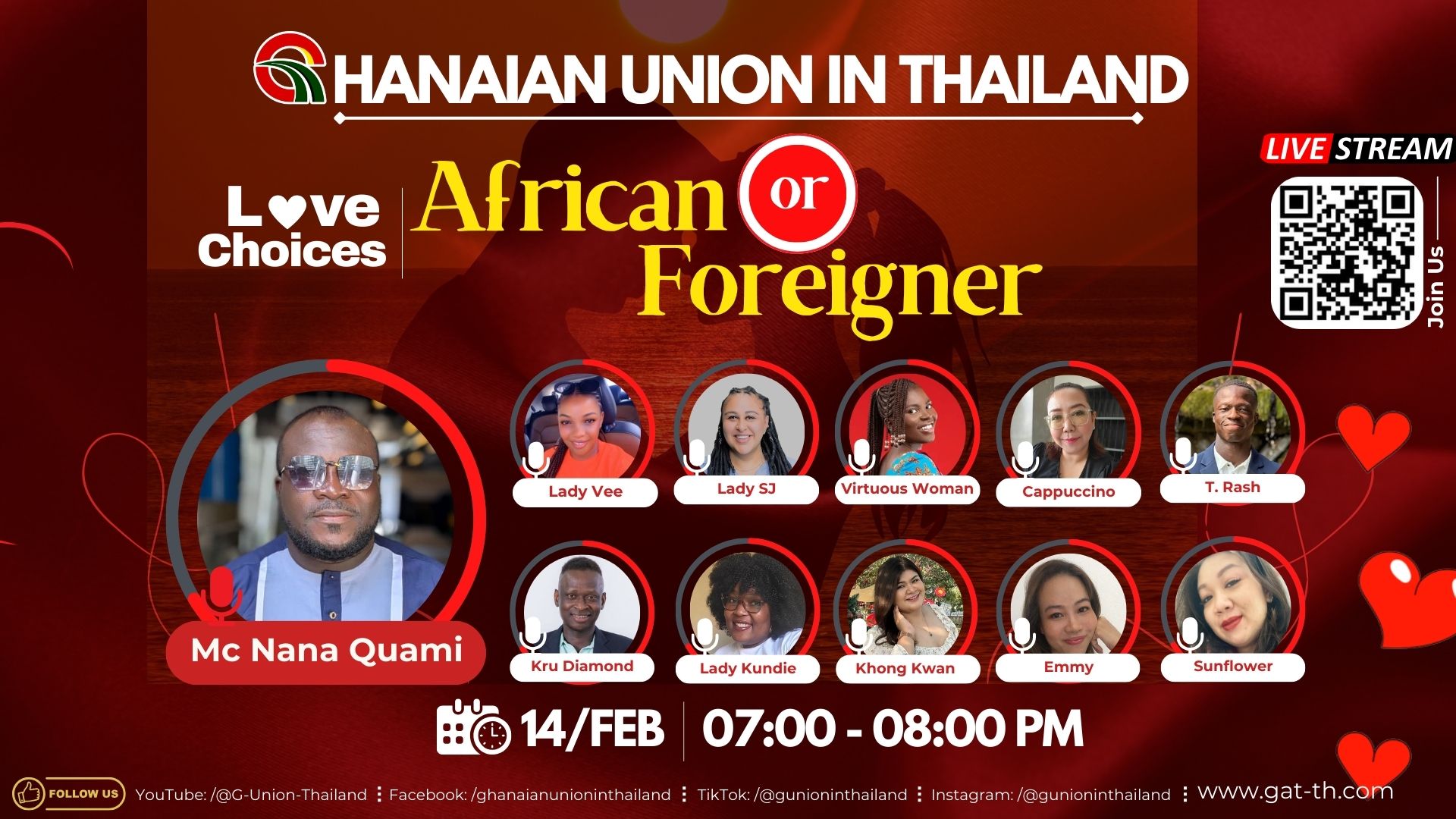 Ghanaian Union in Thailand to Host "Love Choices" Valentine’s Day Webinar